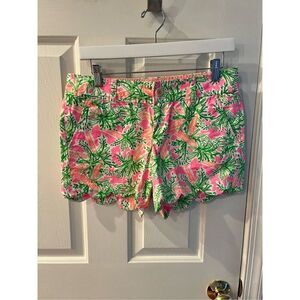 Lilly Pulitzer Buttercup Scalloped Edge Shorts in Nibbles Carrots sz 4 EUC